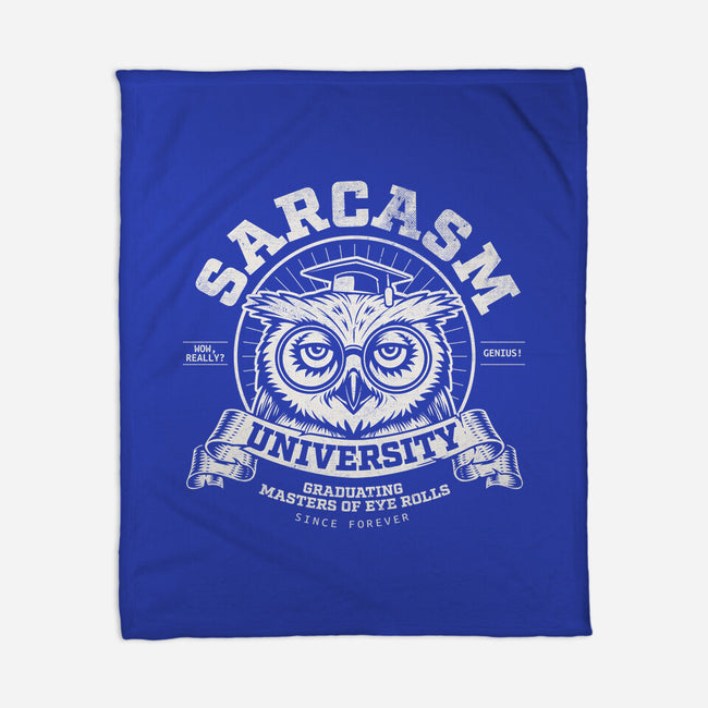 Sarcasm University-None-Fleece-Blanket-Popnotic
