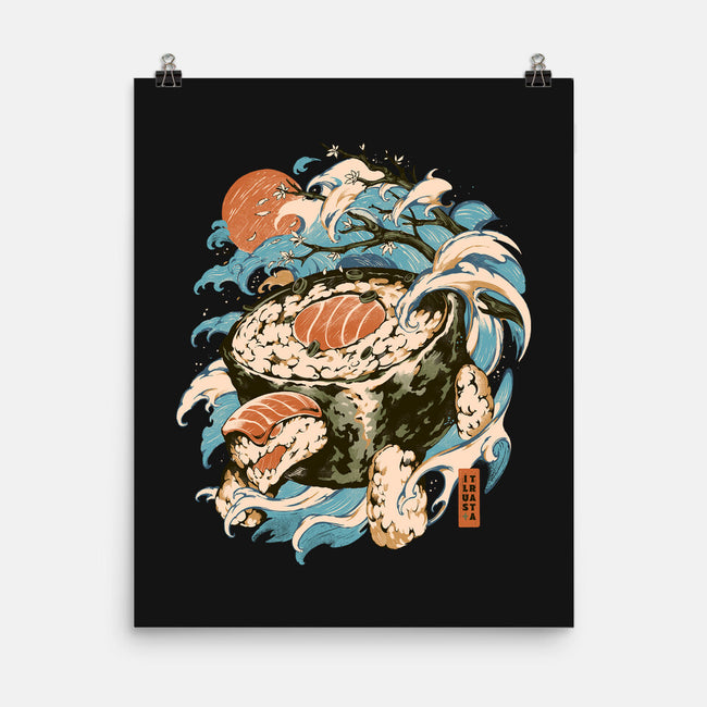 Turtle Sushi-None-Matte-Poster-ilustrata