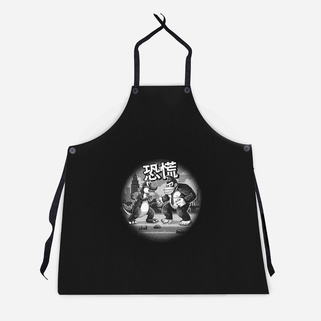 Kaiju Vs Kaiju-Unisex-Kitchen-Apron-Chinellatto