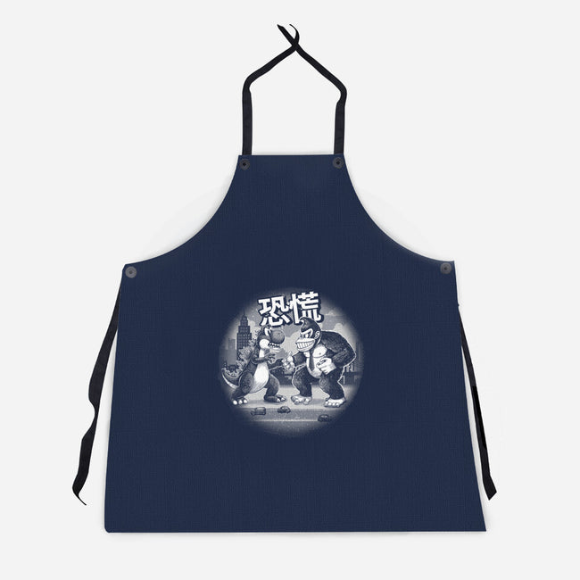 Kaiju Vs Kaiju-Unisex-Kitchen-Apron-Chinellatto
