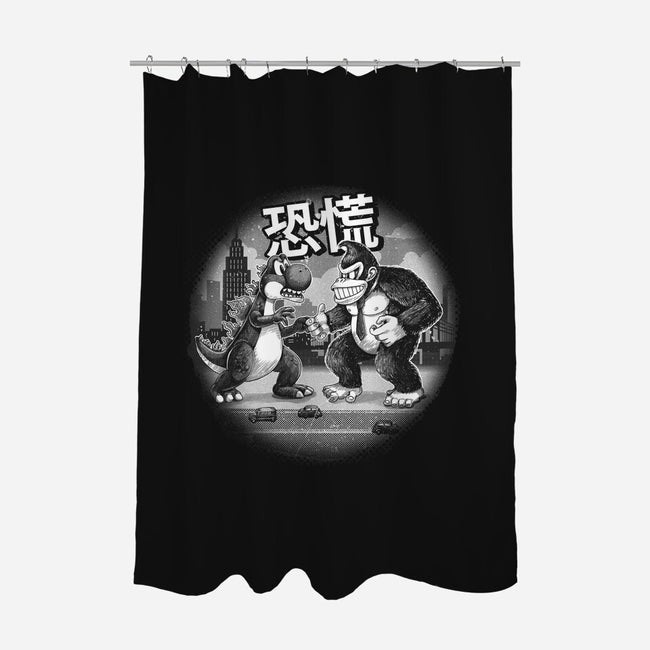 Kaiju Vs Kaiju-None-Polyester-Shower Curtain-Chinellatto