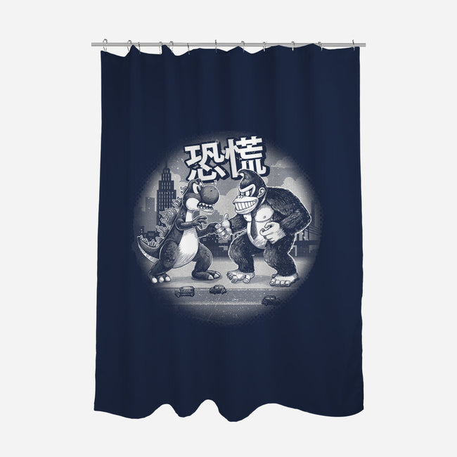 Kaiju Vs Kaiju-None-Polyester-Shower Curtain-Chinellatto