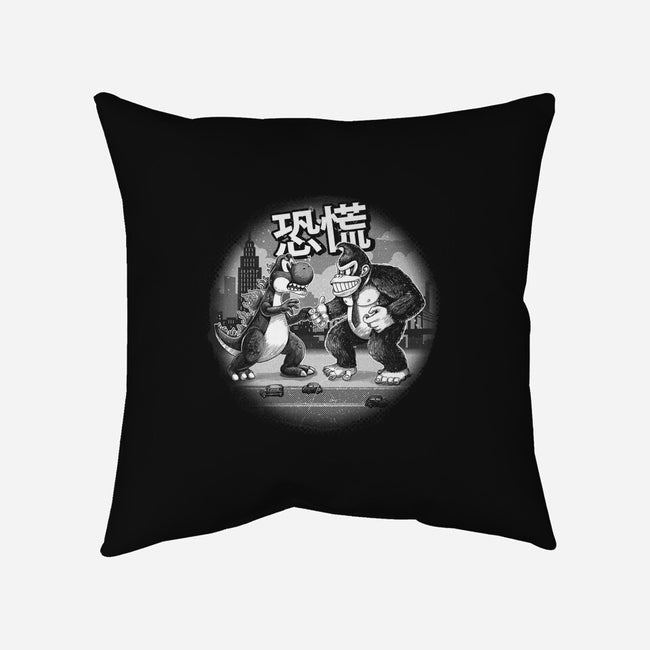 Kaiju Vs Kaiju-None-Removable Cover w Insert-Throw Pillow-Chinellatto
