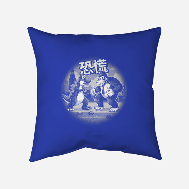 Kaiju Vs Kaiju-None-Removable Cover w Insert-Throw Pillow-Chinellatto