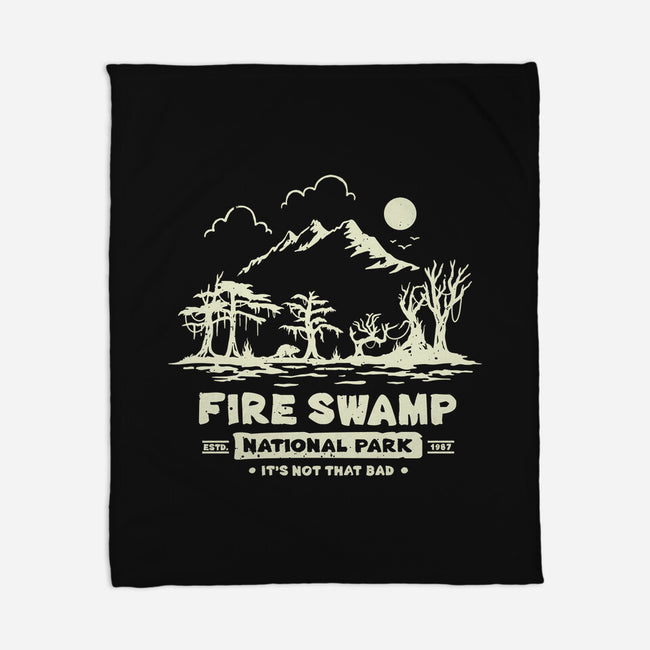 Fire Swamp National Park-None-Fleece-Blanket-retrodivision