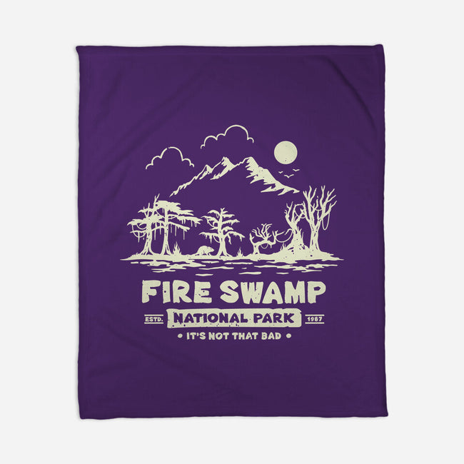 Fire Swamp National Park-None-Fleece-Blanket-retrodivision