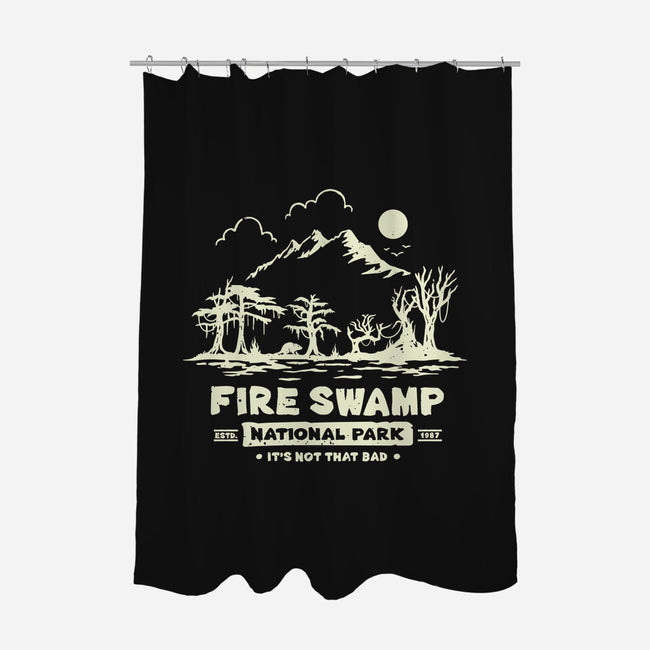 Fire Swamp National Park-None-Polyester-Shower Curtain-retrodivision