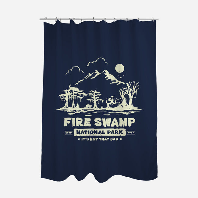 Fire Swamp National Park-None-Polyester-Shower Curtain-retrodivision