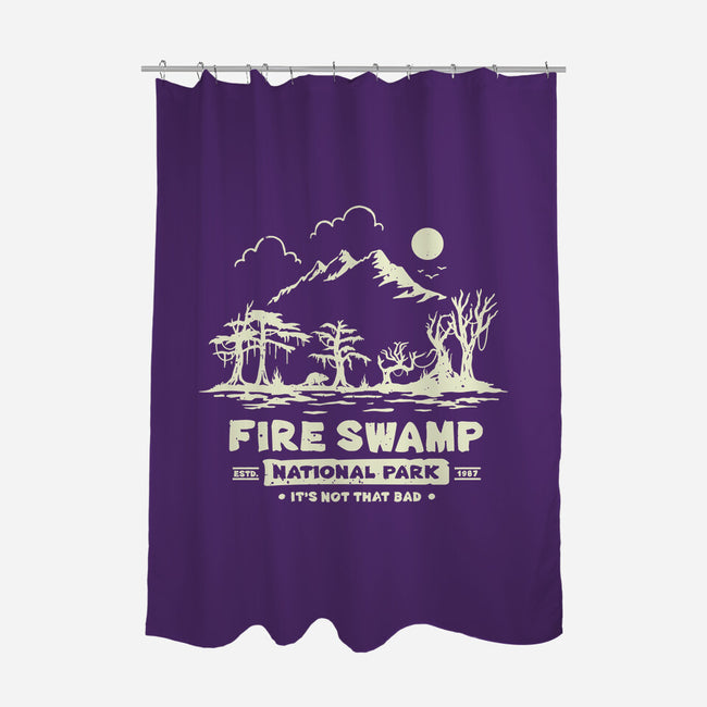 Fire Swamp National Park-None-Polyester-Shower Curtain-retrodivision