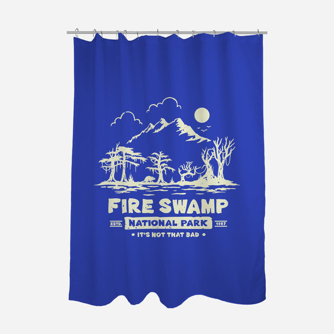 Fire Swamp National Park-None-Polyester-Shower Curtain-retrodivision