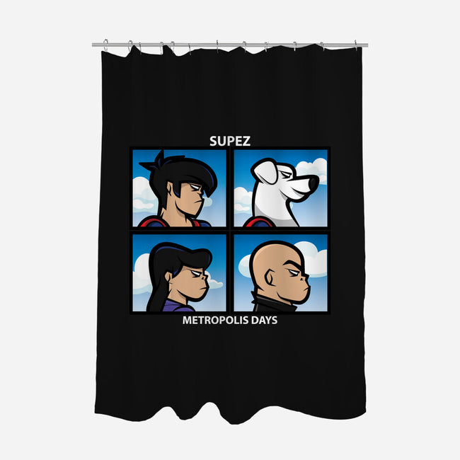 Metropolis Days-None-Polyester-Shower Curtain-jrberger