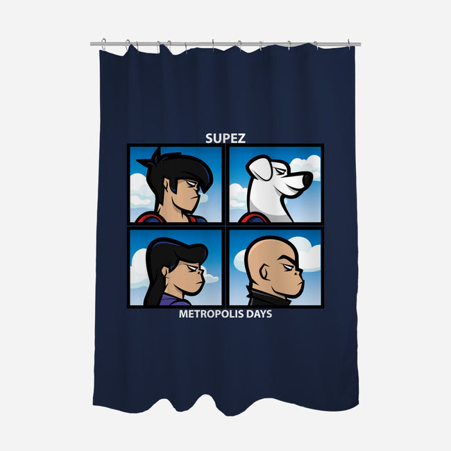 Metropolis Days-None-Polyester-Shower Curtain-jrberger