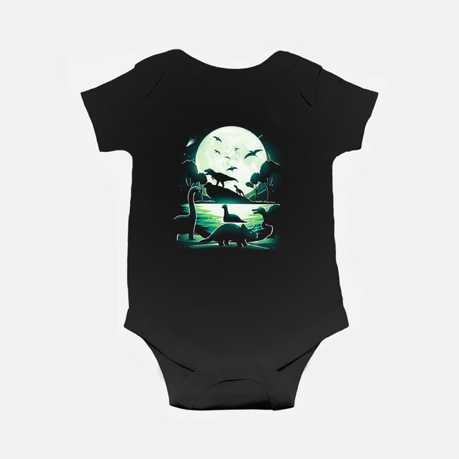 Jurassic Dinosaurs-Baby-Basic-Onesie-Vallina84