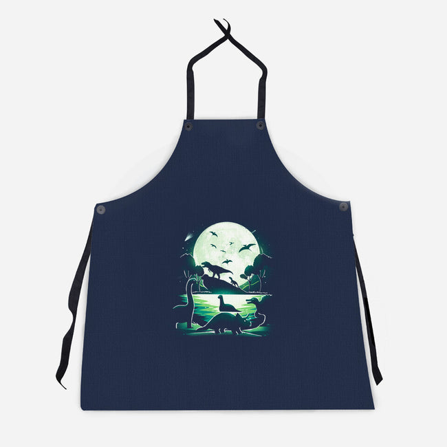 Jurassic Dinosaurs-Unisex-Kitchen-Apron-Vallina84