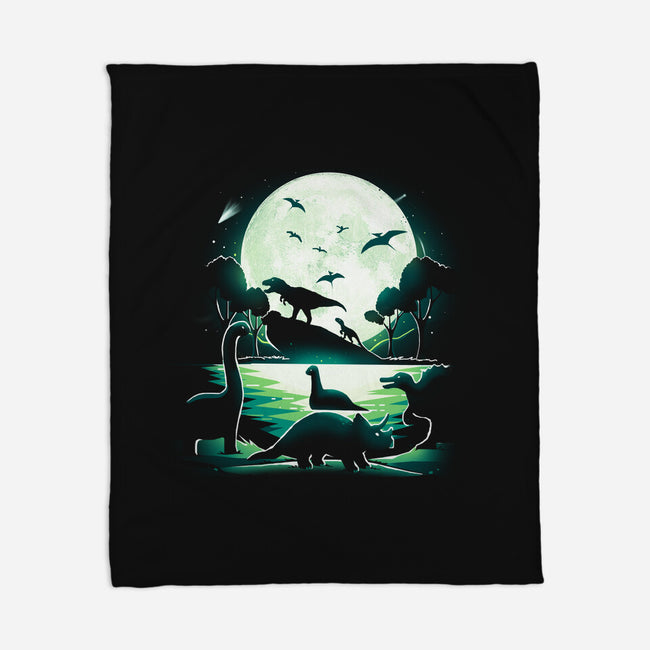 Jurassic Dinosaurs-None-Fleece-Blanket-Vallina84