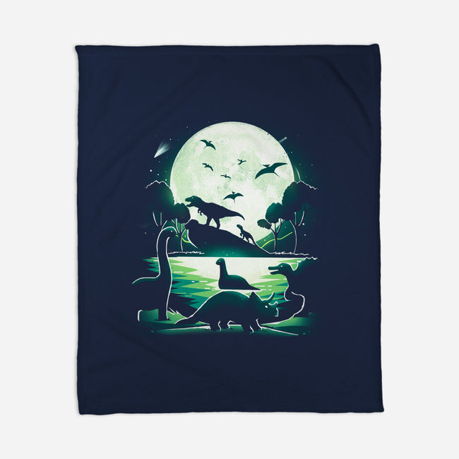 Jurassic Dinosaurs-None-Fleece-Blanket-Vallina84