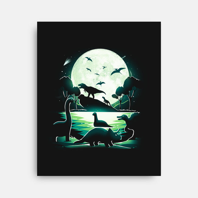 Jurassic Dinosaurs-None-Stretched-Canvas-Vallina84