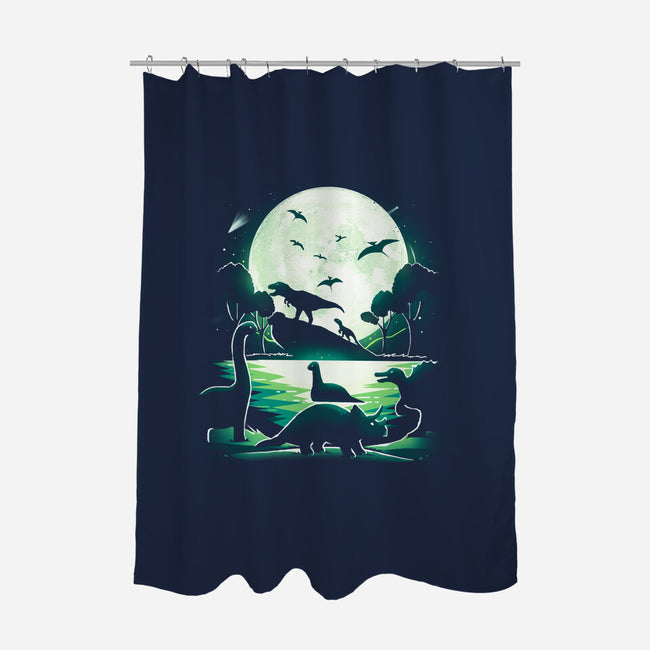 Jurassic Dinosaurs-None-Polyester-Shower Curtain-Vallina84