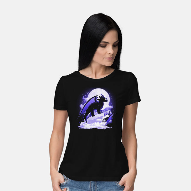 The Darkness Dragon-Womens-Basic-Tee-Vallina84