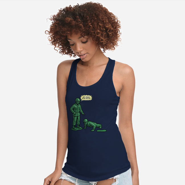 The Drill Never Ends-Womens-Racerback-Tank-Boggs Nicolas