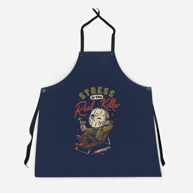 Stress Is The Real Killer-Unisex-Kitchen-Apron-eduely