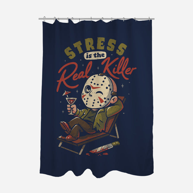 Stress Is The Real Killer-None-Polyester-Shower Curtain-eduely
