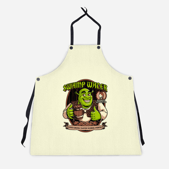Green Ogre Drink-Unisex-Kitchen-Apron-Studio Mootant