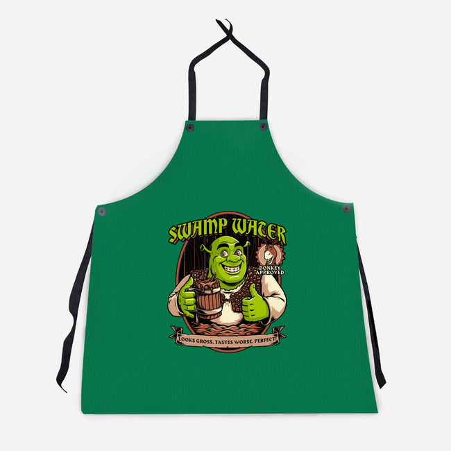 Green Ogre Drink-Unisex-Kitchen-Apron-Studio Mootant