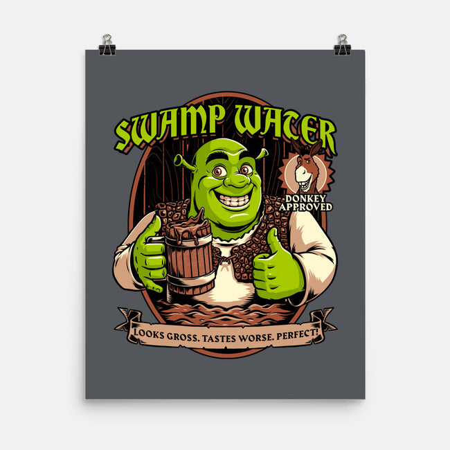 Green Ogre Drink-None-Matte-Poster-Studio Mootant