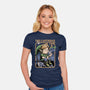 Vintage Game Music Elf-Womens-Fitted-Tee-Studio Mootant