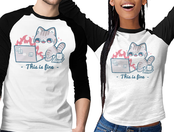 This Is Fine Cat Working