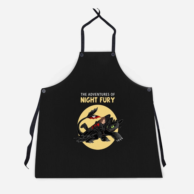 The Adventures Of Night Fury-Unisex-Kitchen-Apron-joerawks