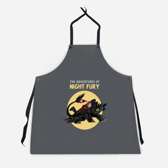 The Adventures Of Night Fury-Unisex-Kitchen-Apron-joerawks