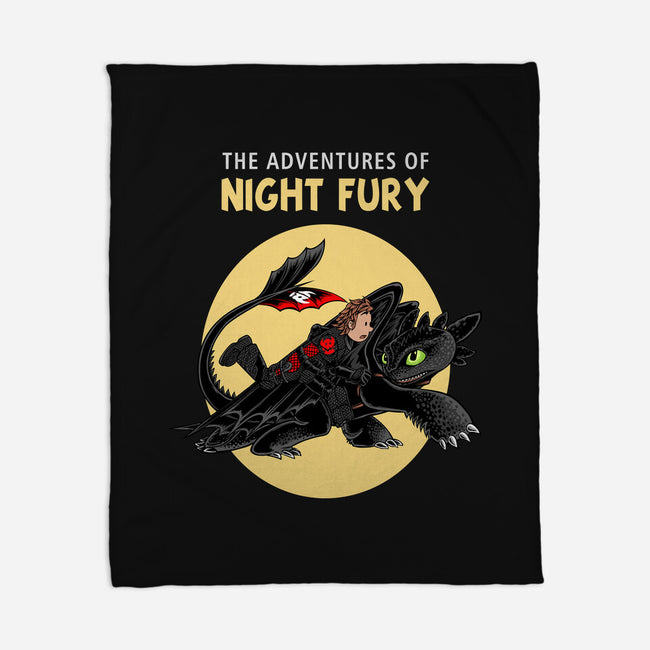 The Adventures Of Night Fury-None-Fleece-Blanket-joerawks