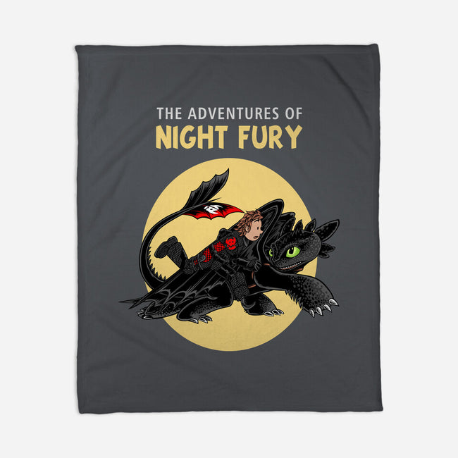 The Adventures Of Night Fury-None-Fleece-Blanket-joerawks
