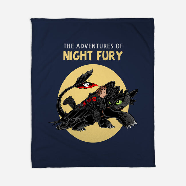 The Adventures Of Night Fury-None-Fleece-Blanket-joerawks