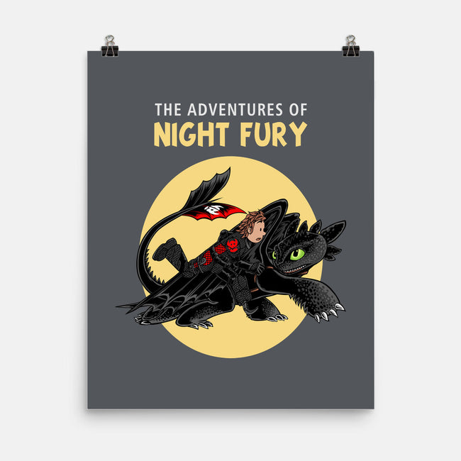 The Adventures Of Night Fury-None-Matte-Poster-joerawks