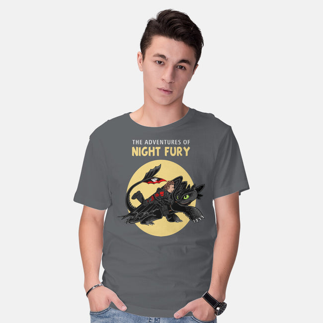The Adventures Of Night Fury-Mens-Basic-Tee-joerawks