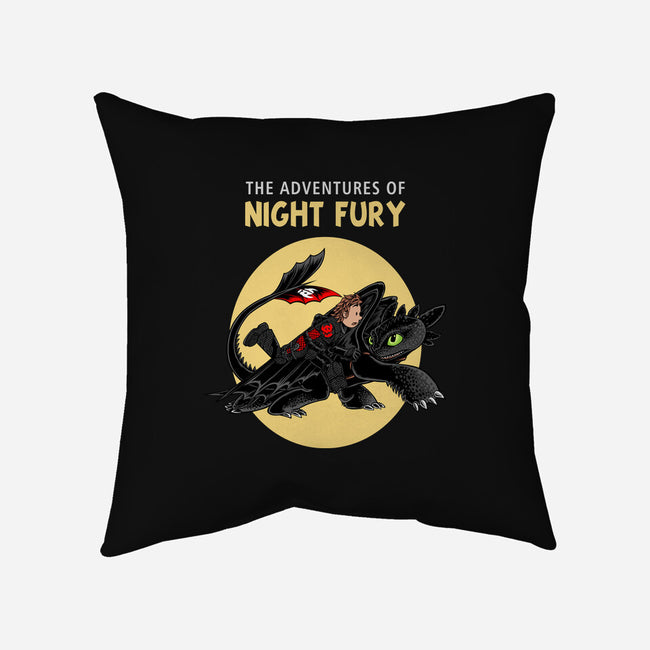 The Adventures Of Night Fury-None-Removable Cover w Insert-Throw Pillow-joerawks
