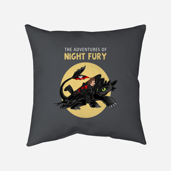 The Adventures Of Night Fury-None-Removable Cover w Insert-Throw Pillow-joerawks