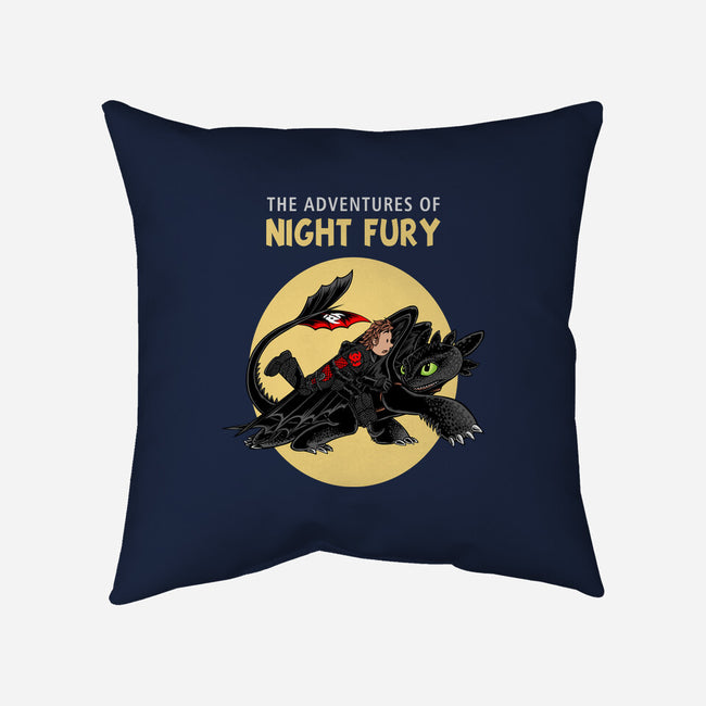 The Adventures Of Night Fury-None-Removable Cover w Insert-Throw Pillow-joerawks