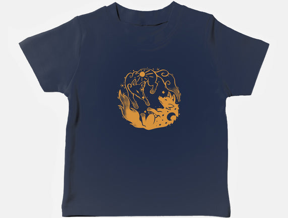 Sun And Moon Golden Wolves