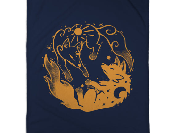 Sun And Moon Golden Wolves