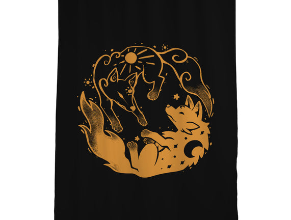 Sun And Moon Golden Wolves
