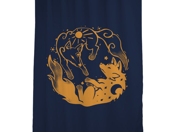 Sun And Moon Golden Wolves