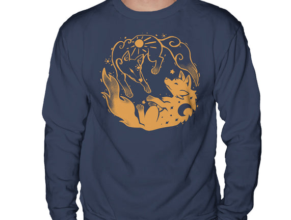 Sun And Moon Golden Wolves