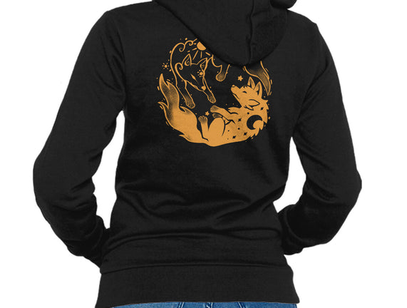 Sun And Moon Golden Wolves