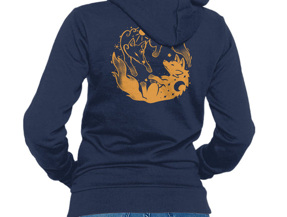 Sun And Moon Golden Wolves