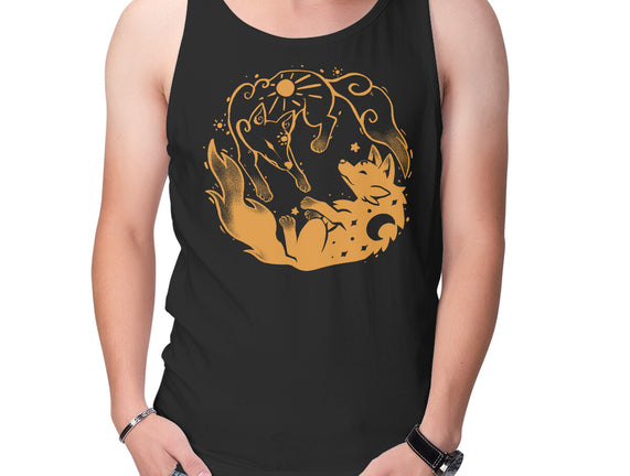 Sun And Moon Golden Wolves