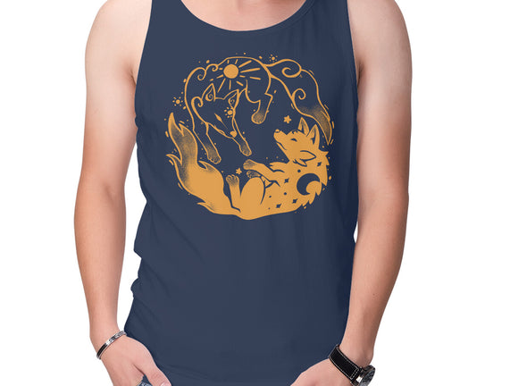 Sun And Moon Golden Wolves